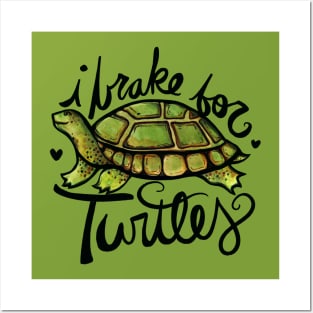 I brake for Turtles Posters and Art